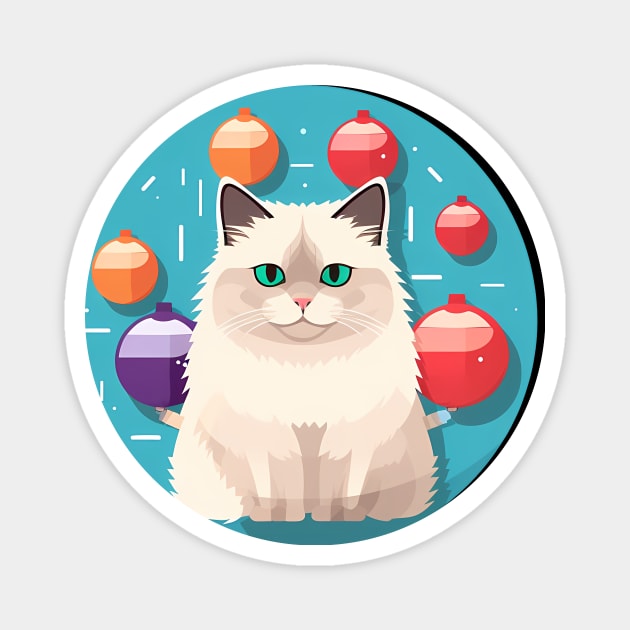 Ragdoll Cat Xmas  Ornament, Love Cats Magnet by logiamerch